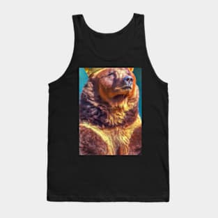 Bear with Crown Tank Top